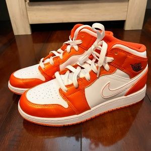 Orange and White Jordan’s 6Y